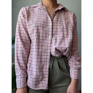 Pink & sage check button-up